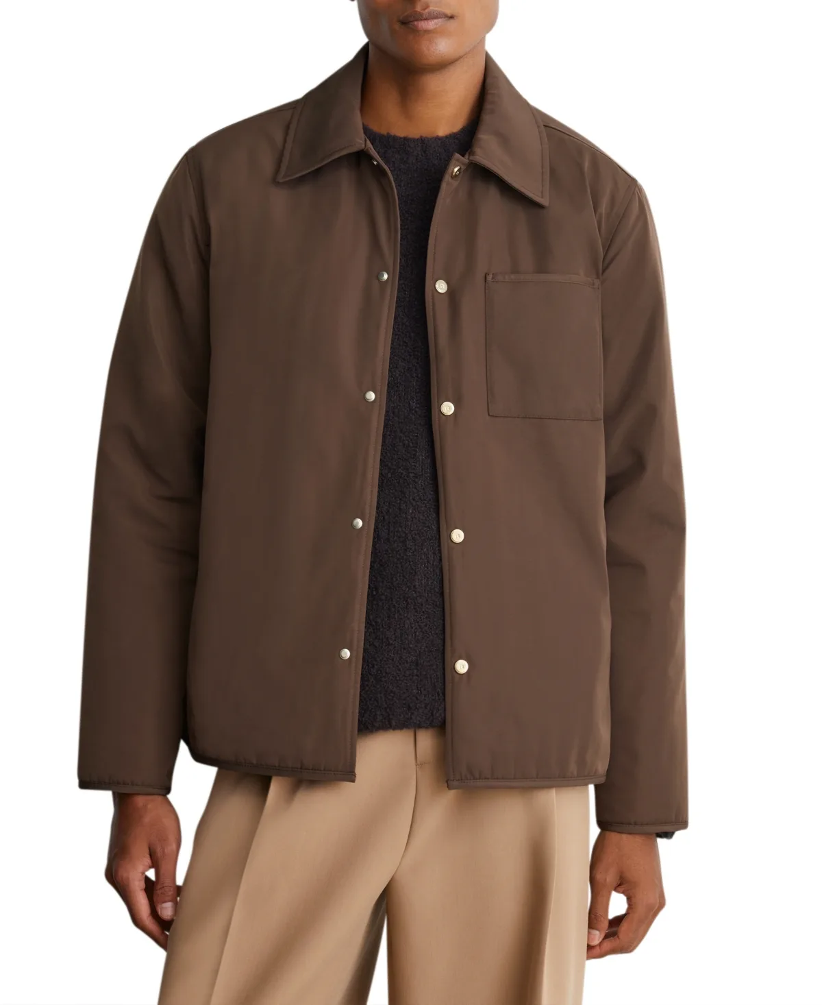 Raider Lightly-Padded Regular-Fit Long-Sleeve Overshirt by Reiss