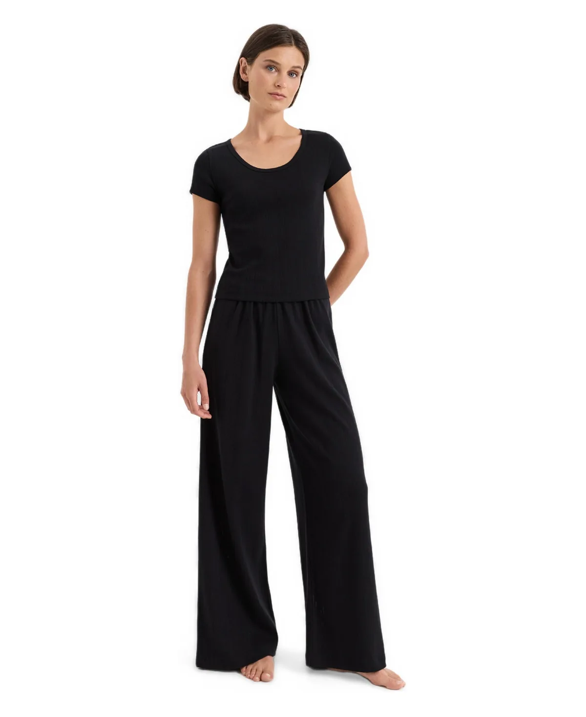 Pointelle Scoop Neck Top and Shorts 2-Piece Set by Pact