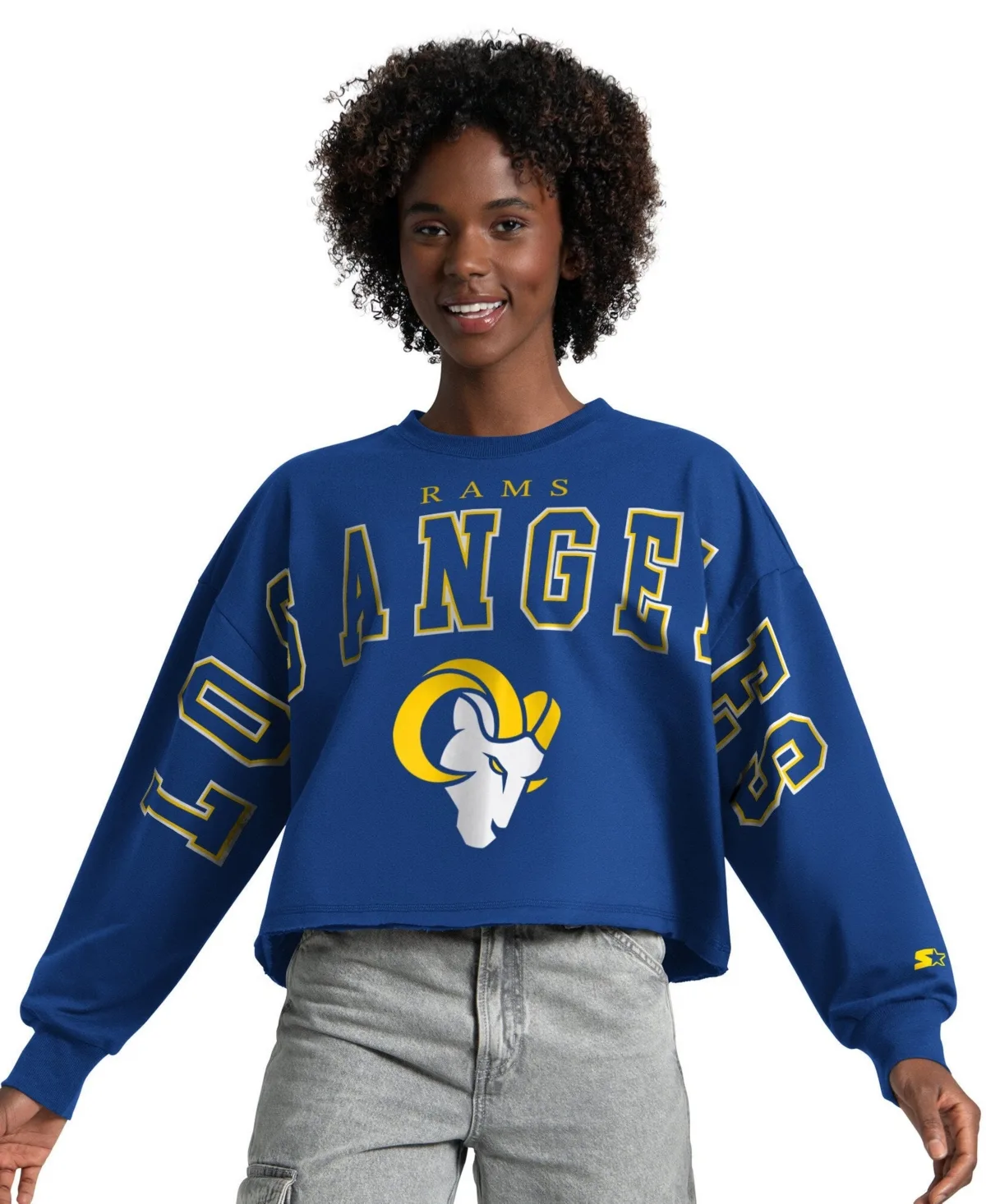 Los Angeles Rams Bleachers Cropped Sweatshirt by Starter