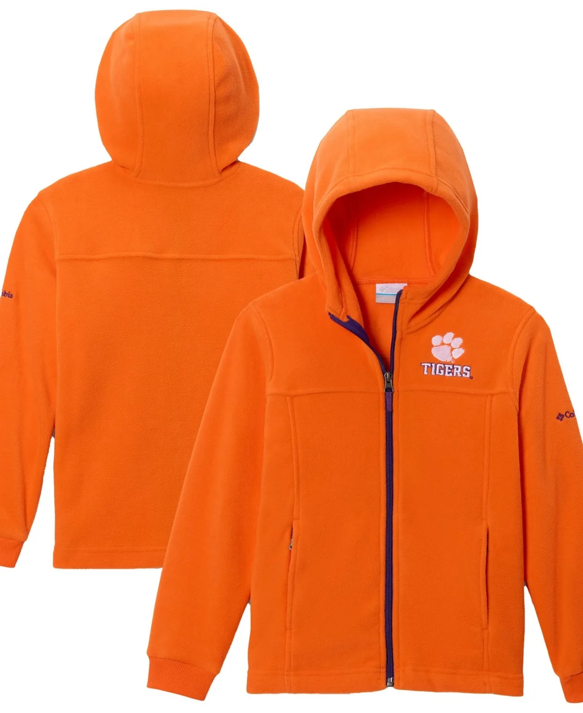 Clemson Tigers Flanker Fleece Full-Zip Hoodie by Columbia