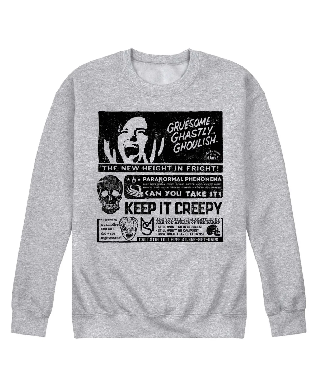 Are You Afraid of the Dark Graphic Fleece Sweatshirt by Airwaves