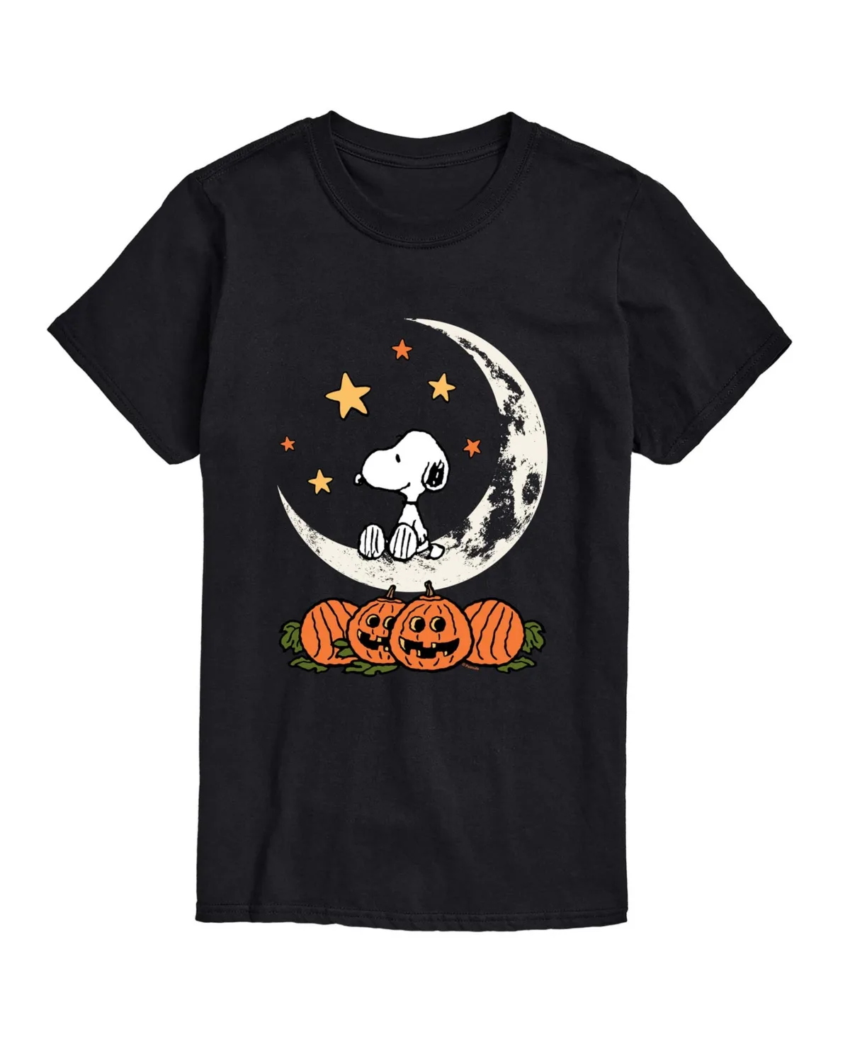 Snoopy Halloween Moon Graphic Regular-Fit T-Shirt by Airwaves