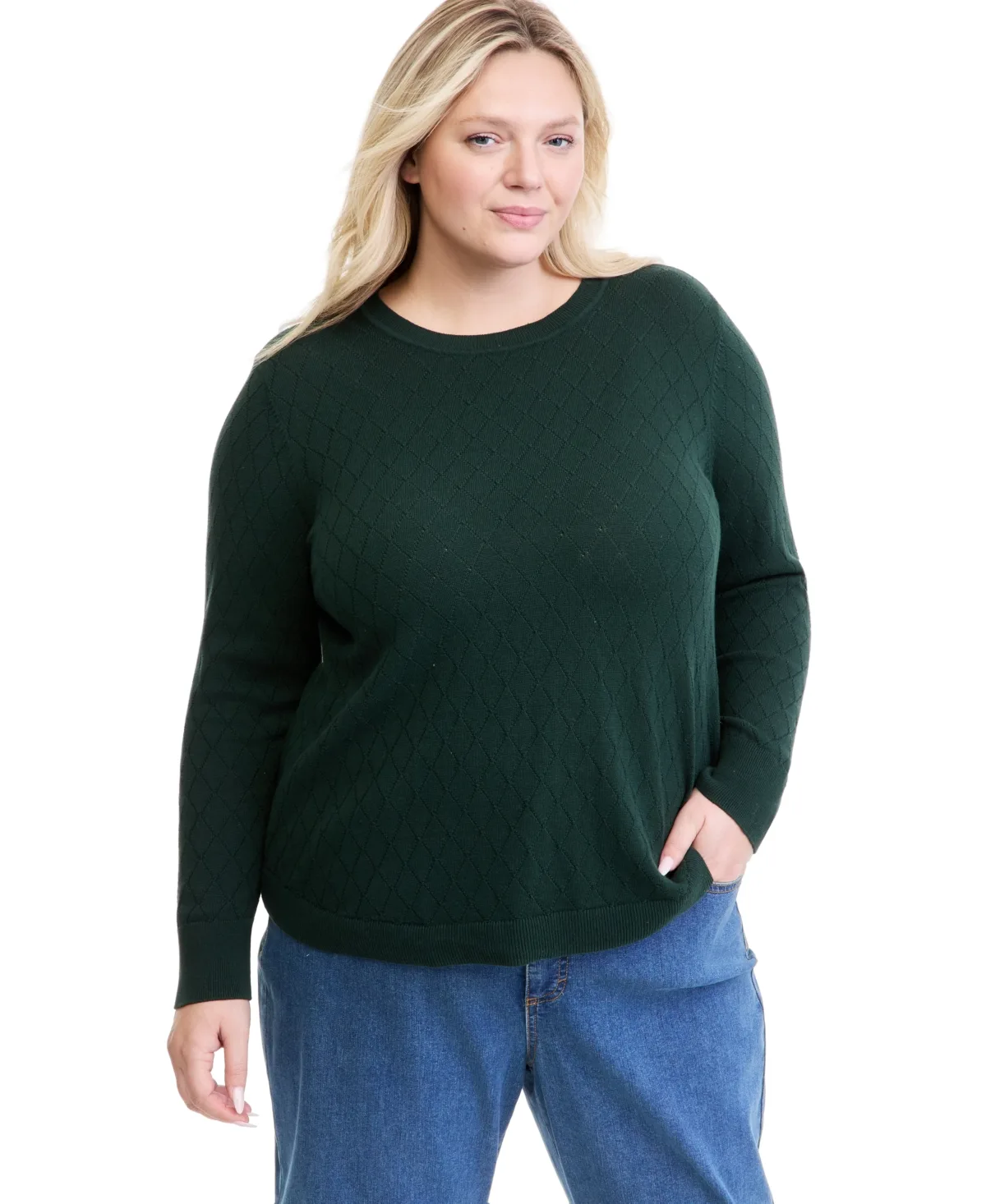 Long-Sleeve Curved-Hem Sweater by Style & Co