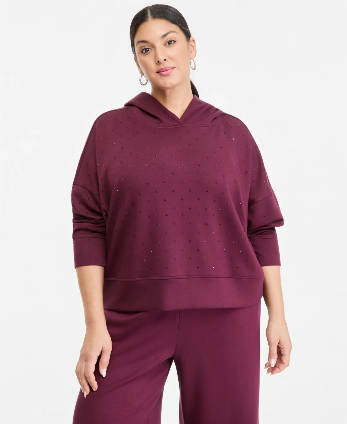 Studded Pullover Hoodie by INC International Concepts