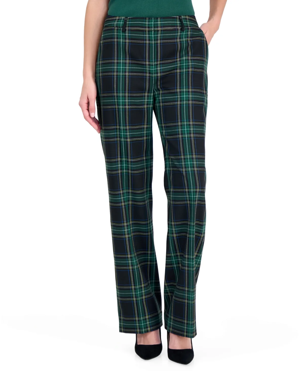 Plaid Flare Pants by Tahari