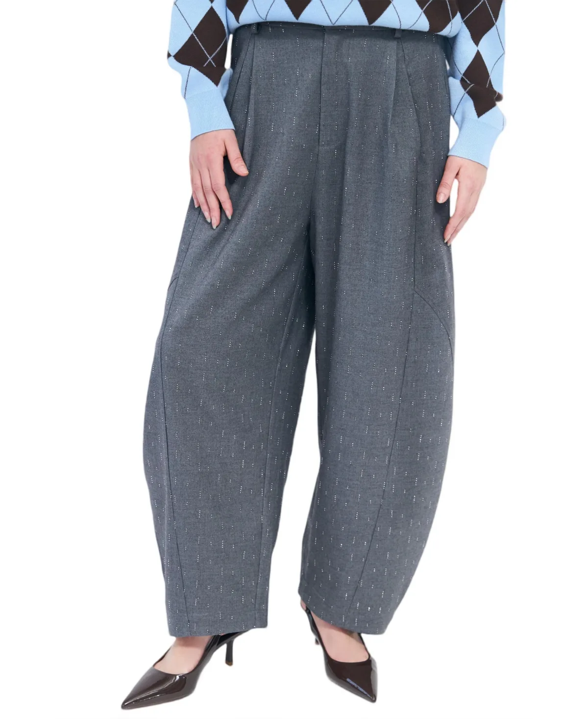 Richa Pleated High-Waist Wide-Leg Pants by Cras