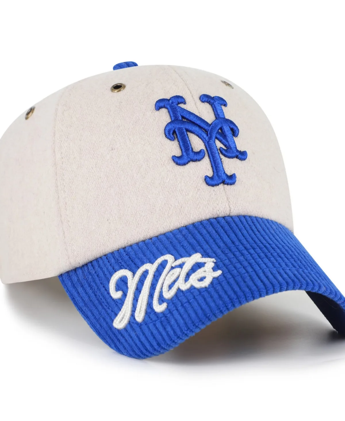 New York Mets Rope Script Clean Up Adjustable Hat by 47 Brand
