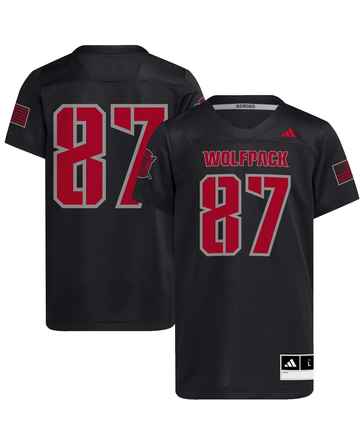 87 Nc State Wolfpack Honor Support Strategy Football Jersey by adidas