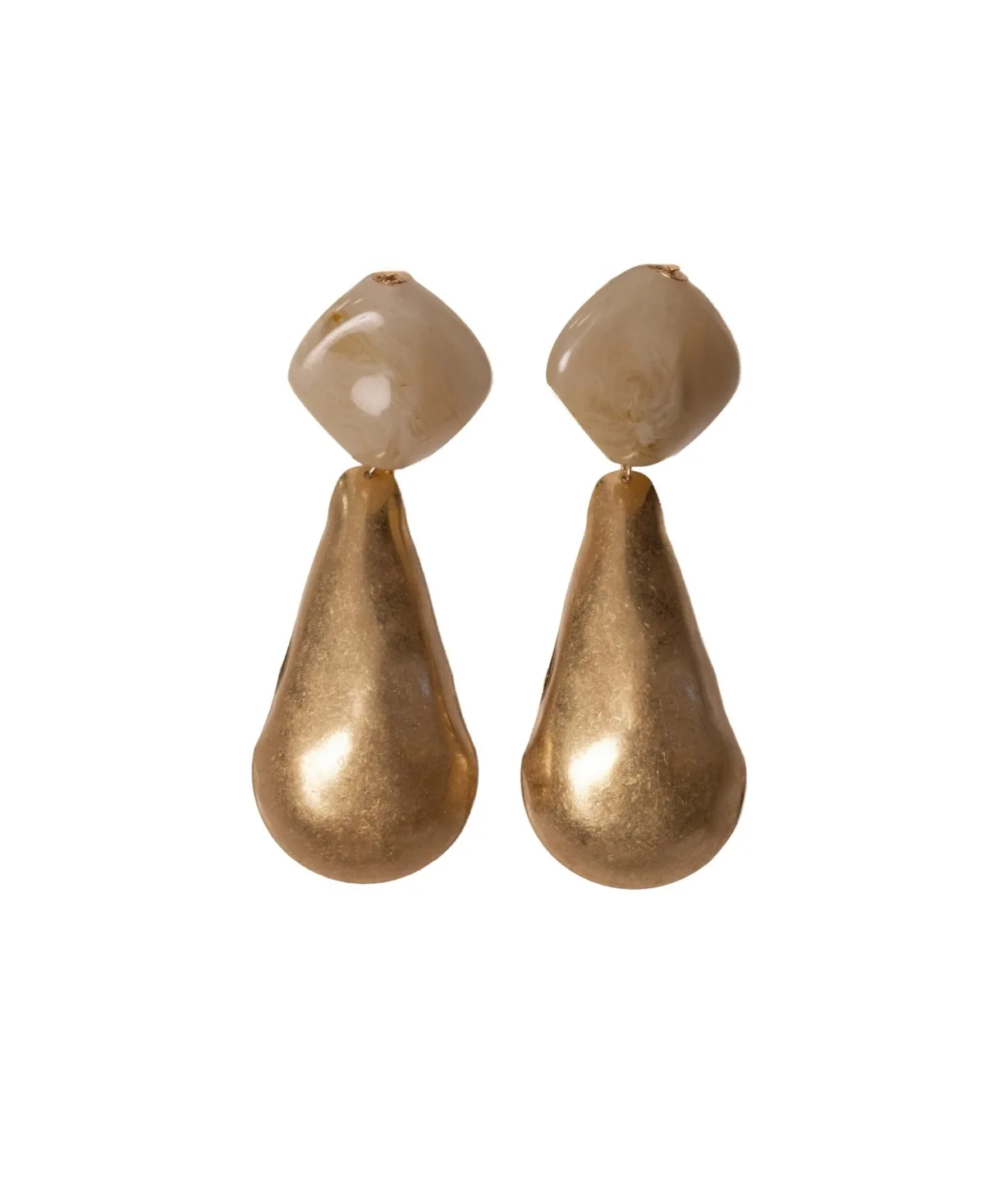 Resin Teardrop Pendant Drop Earrings