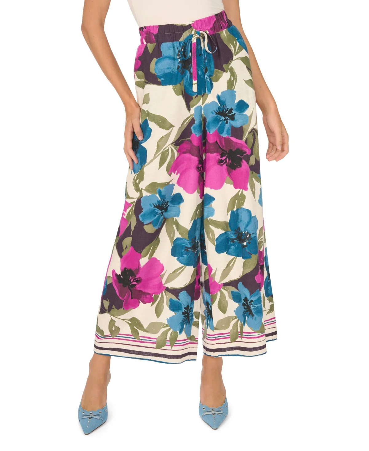 Wide Leg Elastic Waist Pants by Vince Camuto