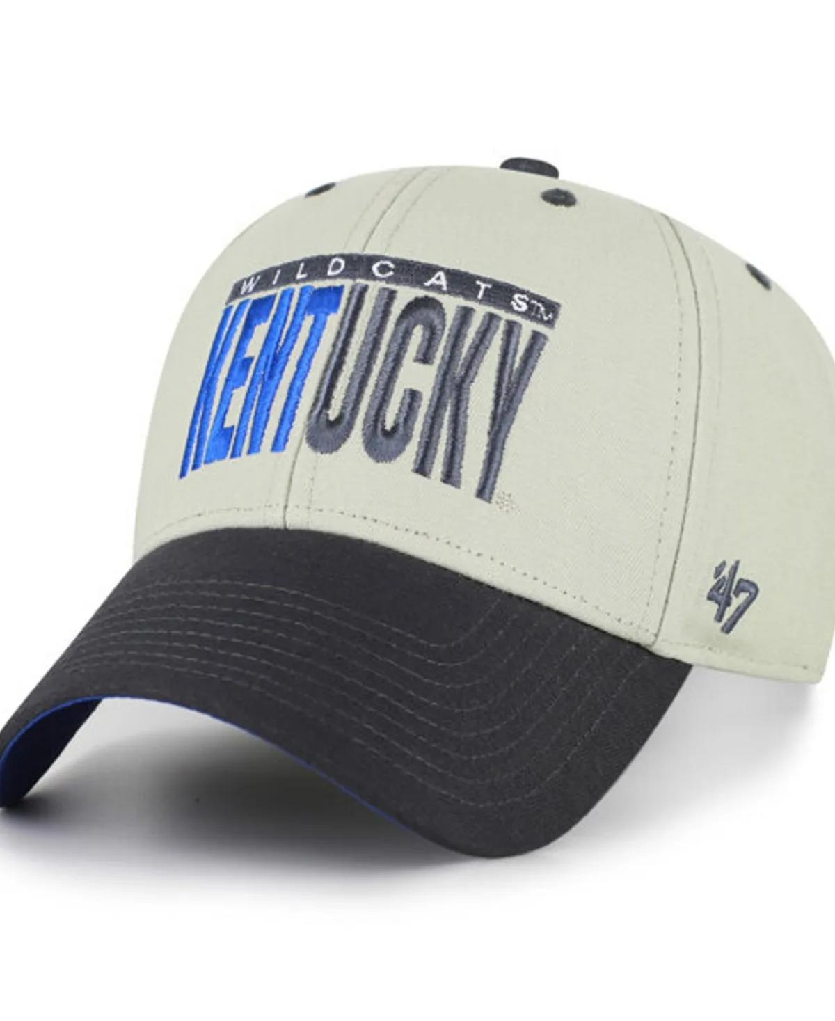 Kentucky Wildcats Half Block Text Mvp Adjustable Hat by 47 Brand