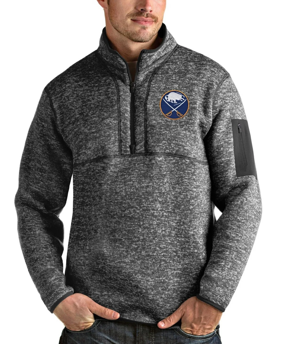 Buffalo Sabres Fortune Half-Zip Pullover Jacket by Antigua
