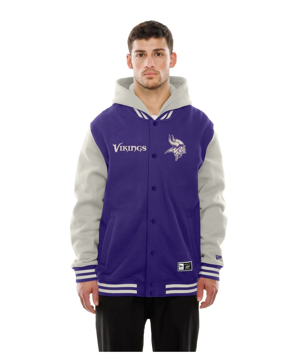 Minnesota Vikings Full-Snap Fleece Hooded by New Era