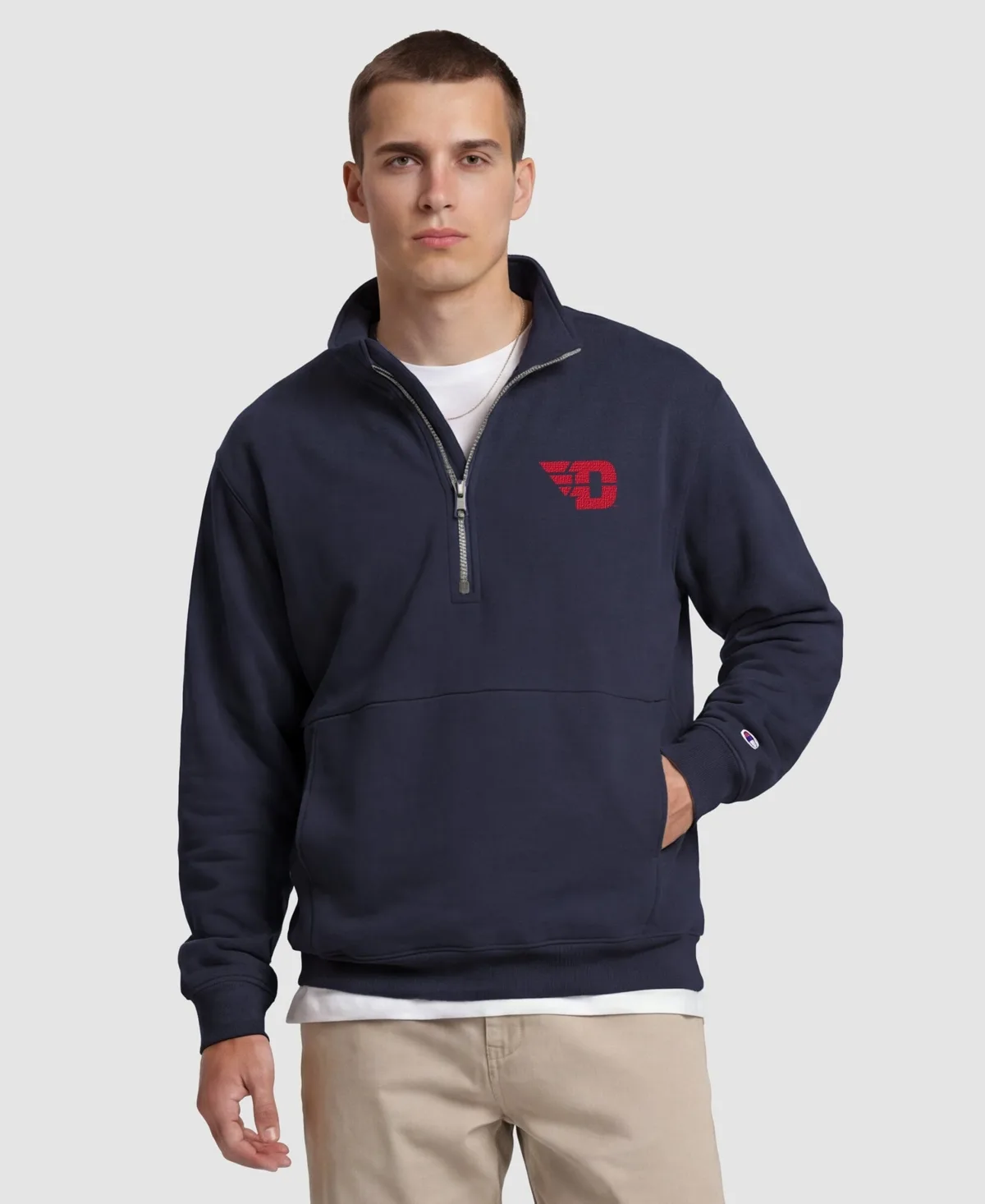 Dayton Flyers Quarter-Zip Fleece Pullover by Champion