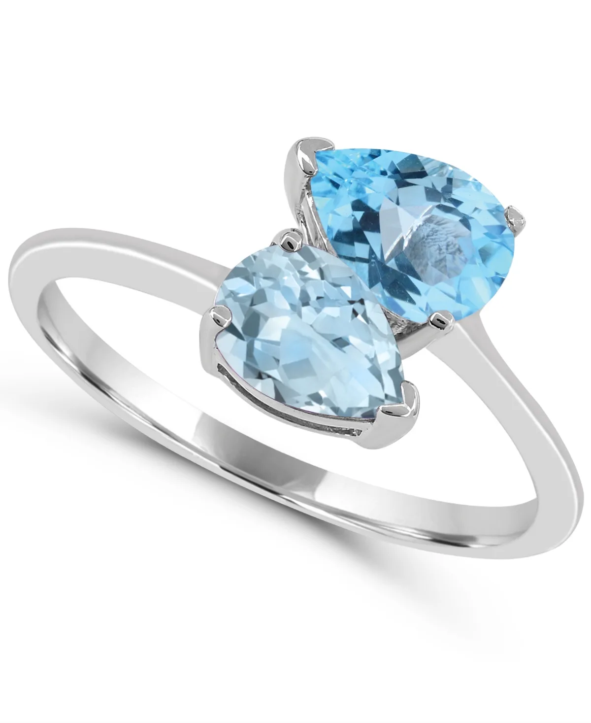 Swiss Blue Topaz and Sky Blue Topaz Ring (1 3/8 ct. t.w.) in Sterling Silver by Macy's