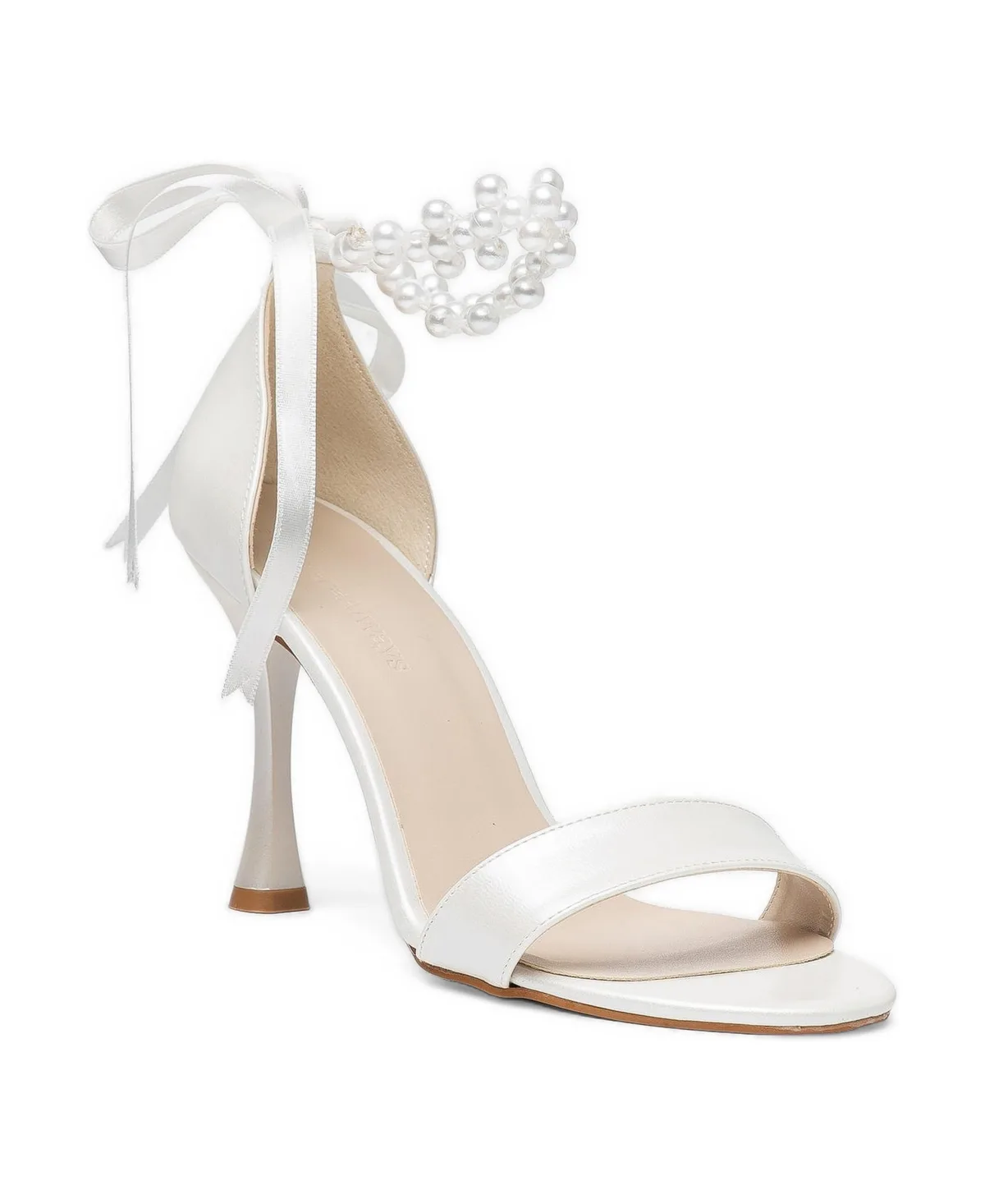 Felicity Bridal Pearl-Embellished Ankle-Strap Sandals by Forever & Always Shoes