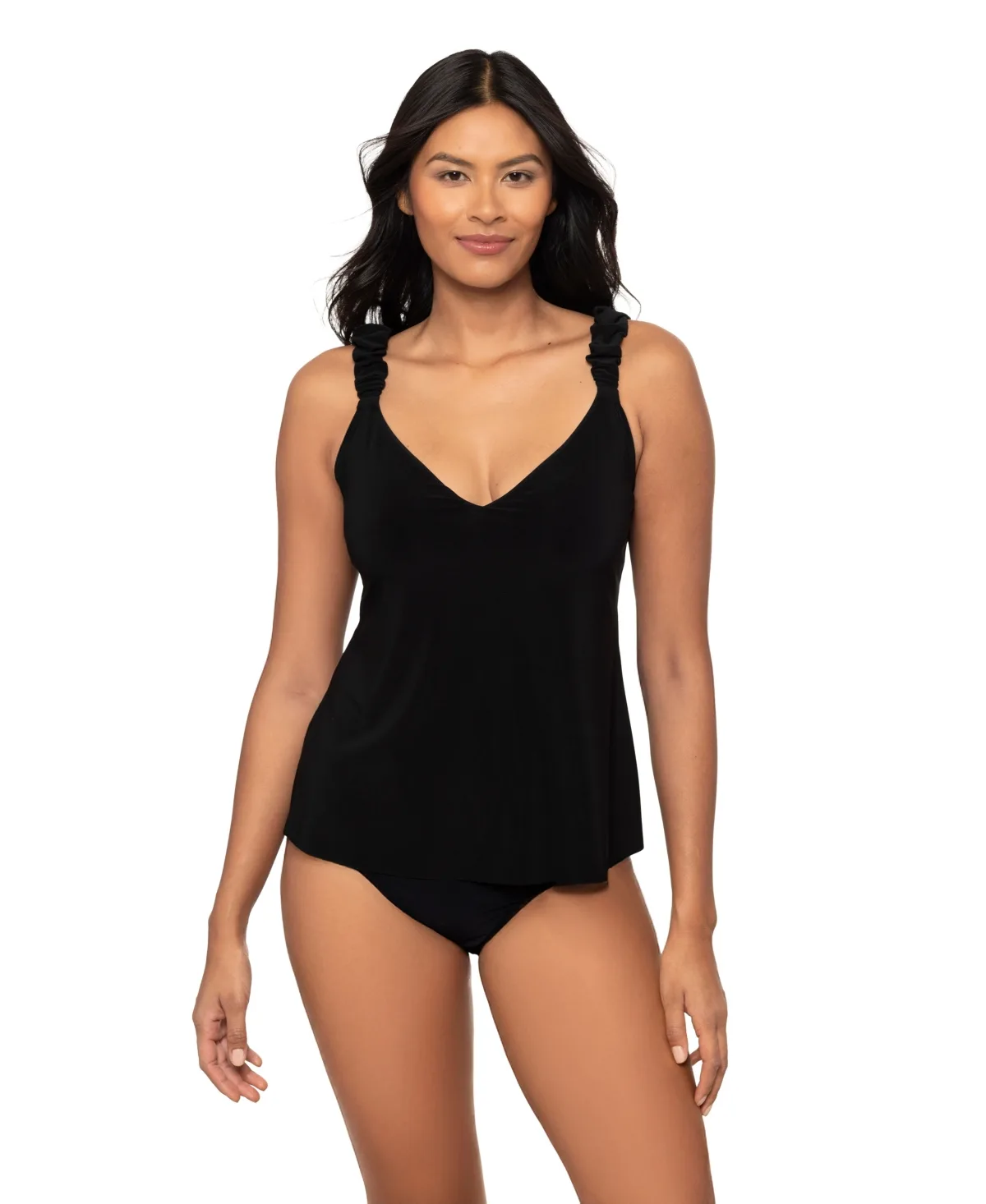 Nadia V-Neck Tummy-Control Adjustable-Straps Tankini Top by Magicsuit
