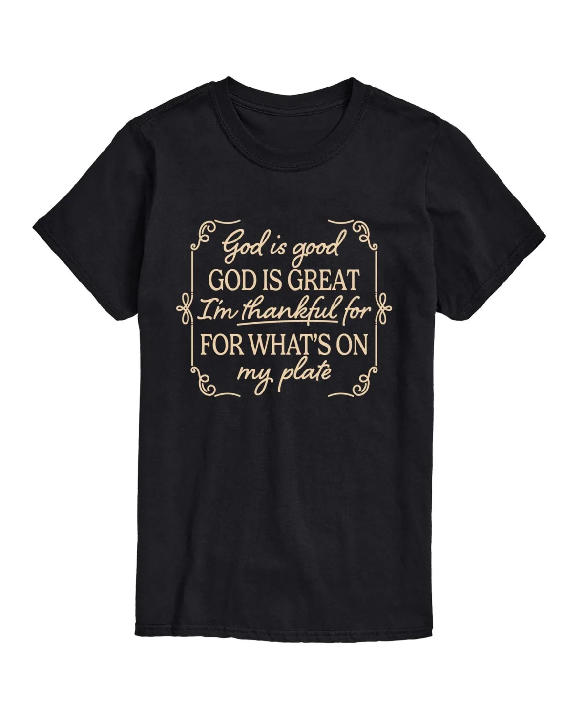 Thankful Plate Thanksgiving Graphic T-Shirt by Airwaves