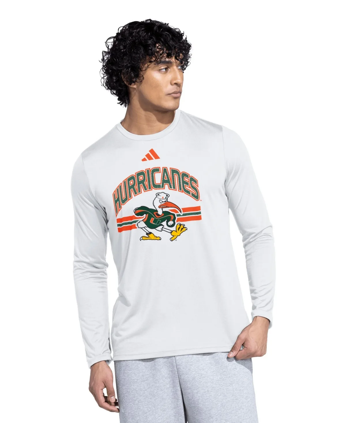 Miami Hurricanes Its Back Pregame Long-Sleeve T-Shirt by adidas