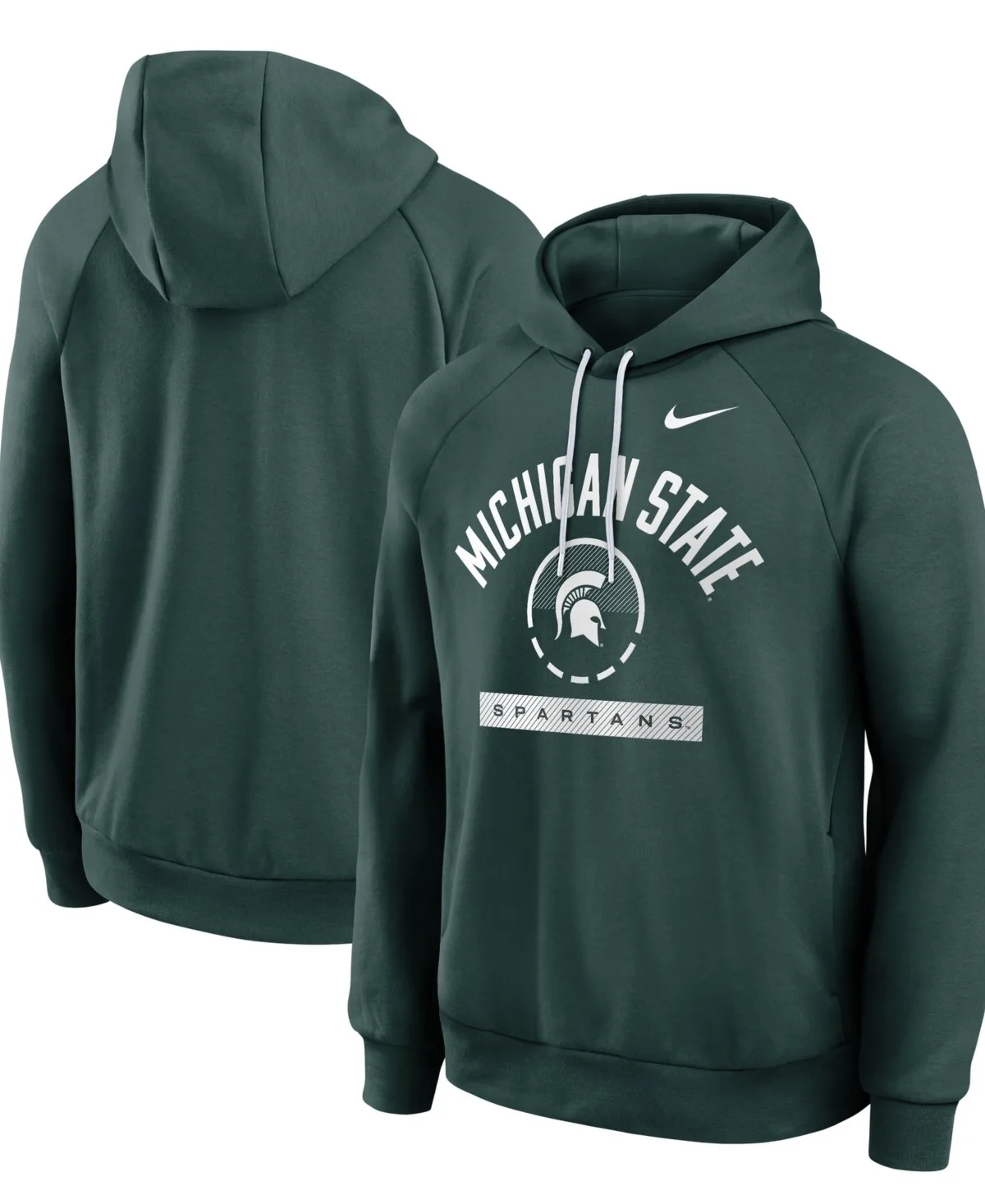 Michigan State Spartans Courtside Practice Dri-Fit Raglan Fleece Hoodie by Nike