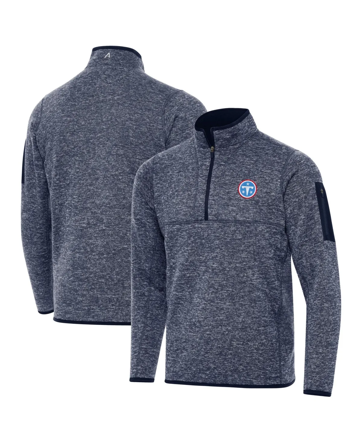 Tennessee Titans Fortune Quarter-Zip Pullover Sweatshirt by Antigua