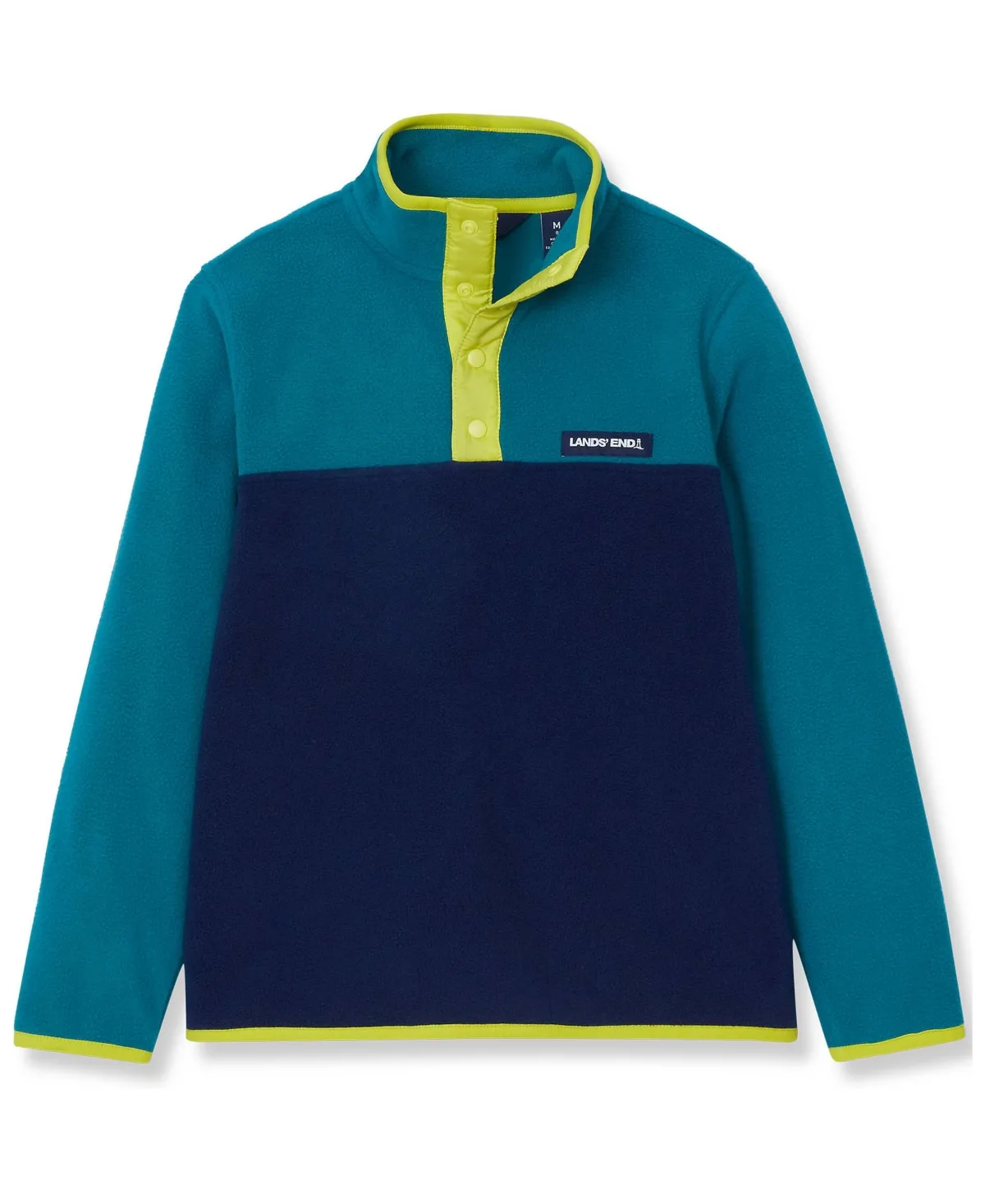 Anyweather Fleece Snap Neck Pullover by Lands' End