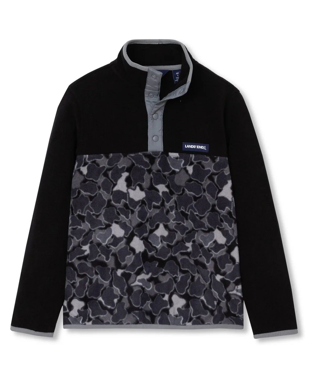 Anyweather Fleece Snap Neck Pullover by Lands' End