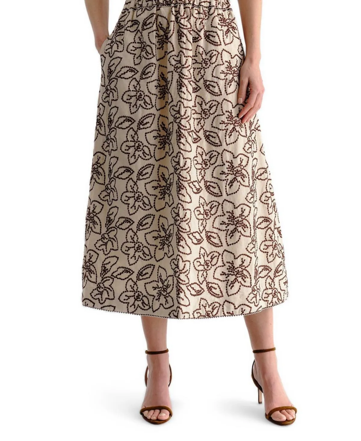 Bea Embroidered Midi Skirt by Cartolina
