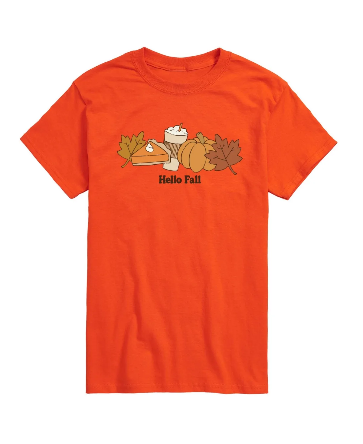 Hello Fall Pumpkin Graphic Crew Neck T-Shirt
