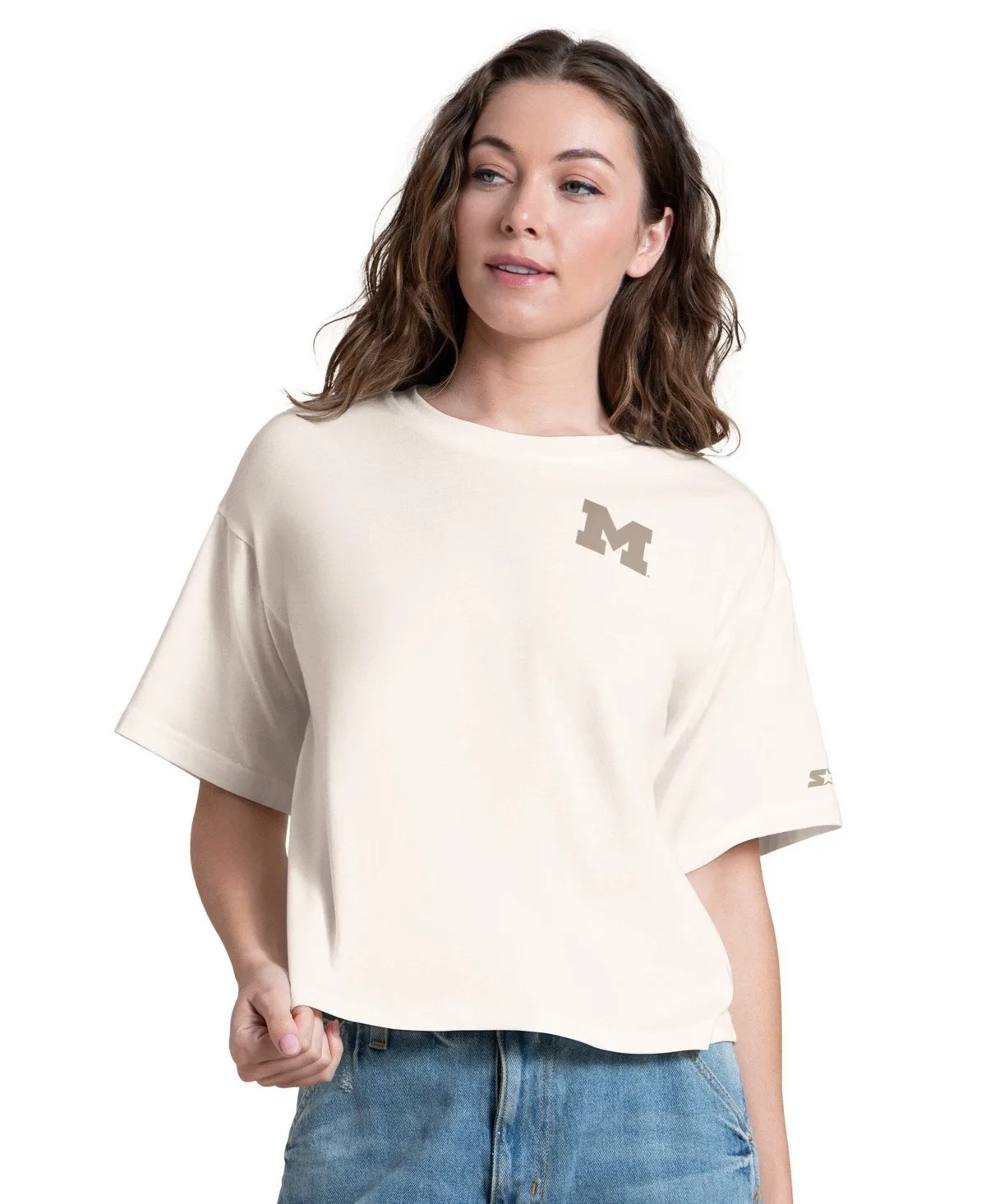 Michigan Wolverines Advantage Cropped T-Shirt by Starter