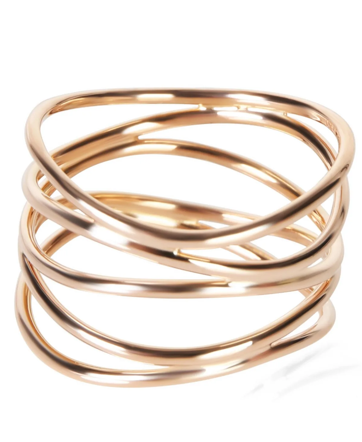 Pre-Owned Tiffany & Co Rose Gold Elsa Peretti Wave Ring by Tiffany & Co.