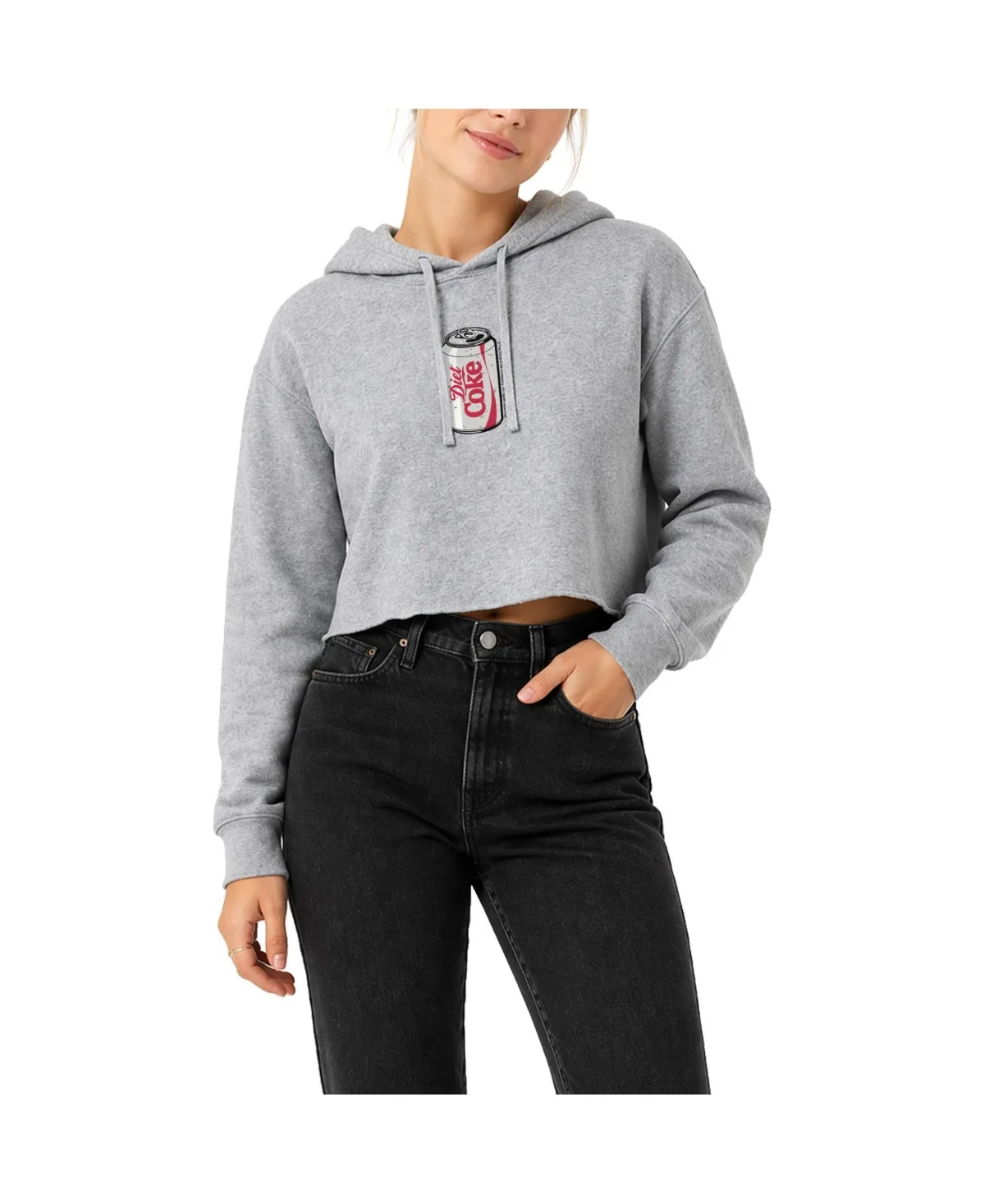 Diet Coke Graphic Cropped Fleece Hoodie by Diet Coke