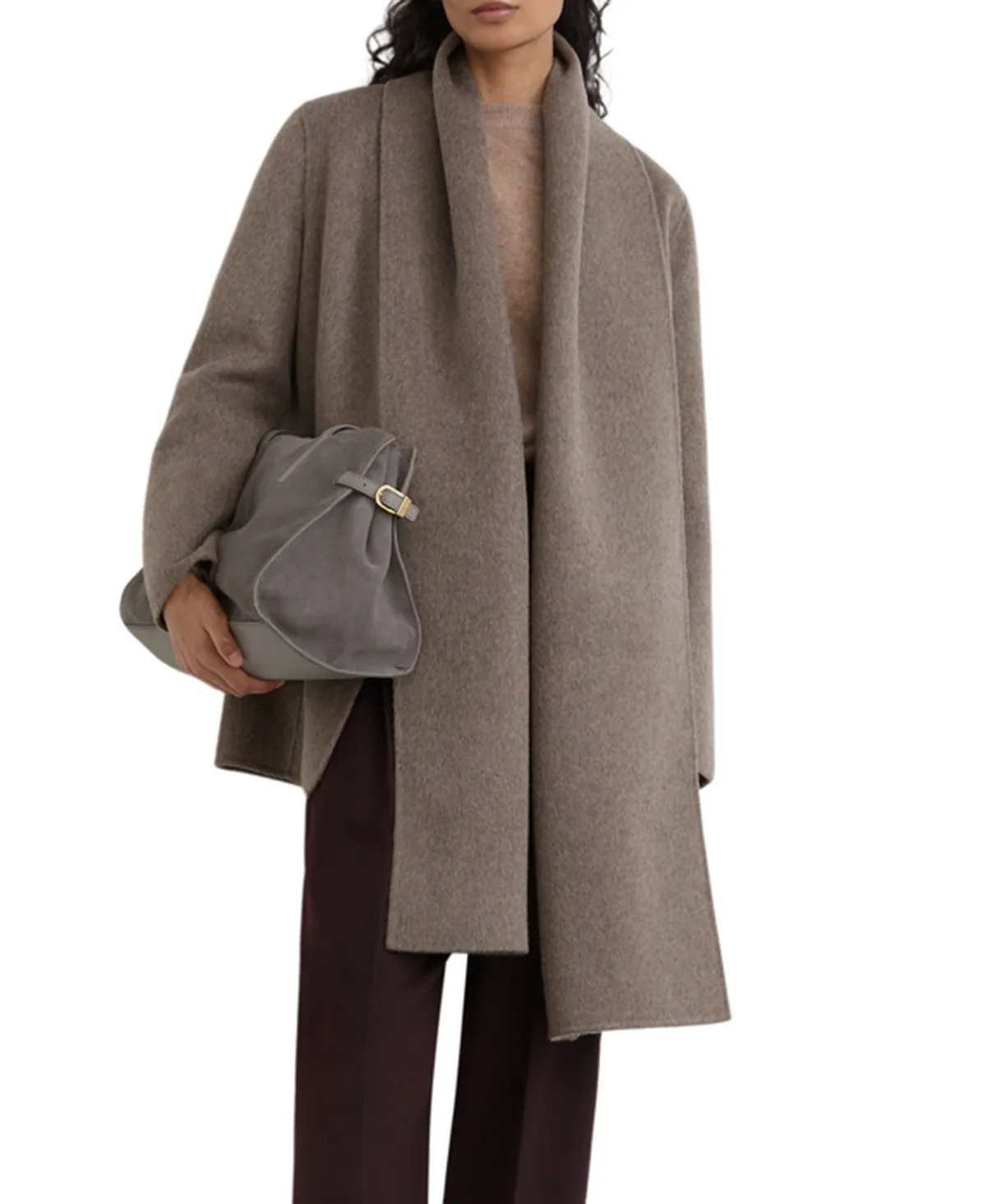 Lori Wool-Blend Unlined Short Jacket by Reiss