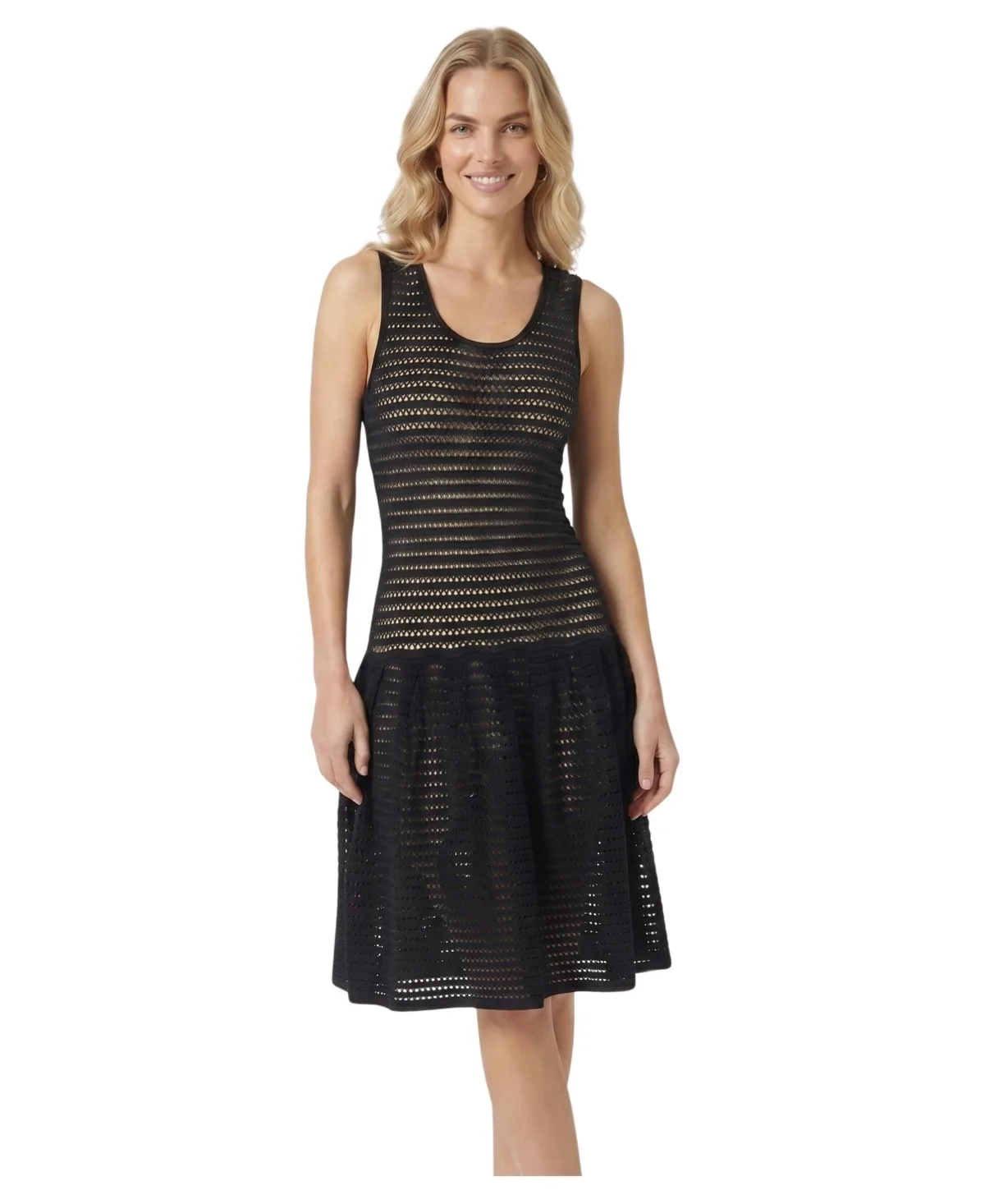 Sleeveless Eyelet Dress by Modenaire