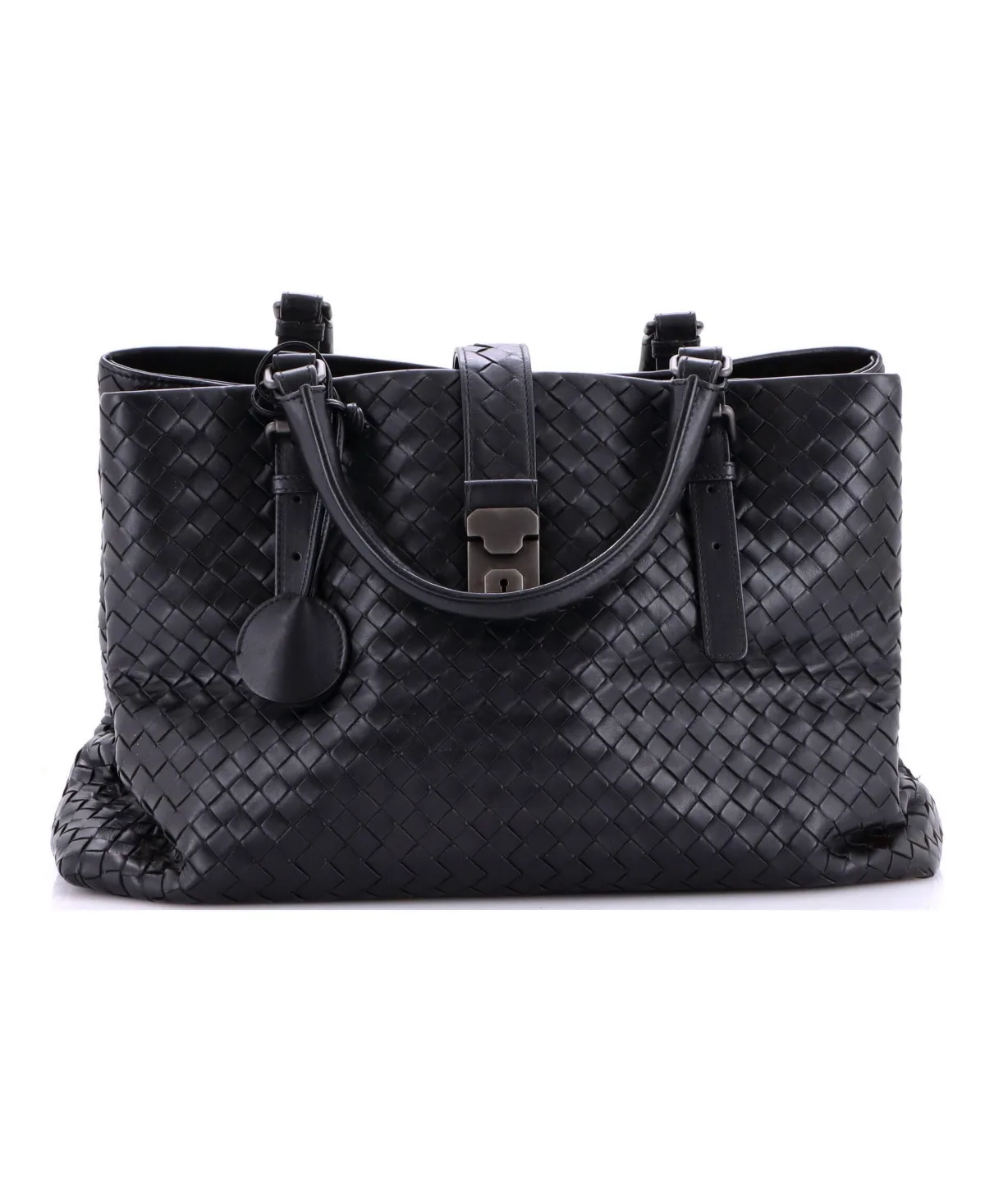 Pre-Owned Medium Roma Bag Intrecciato Nappa by Bottega Veneta