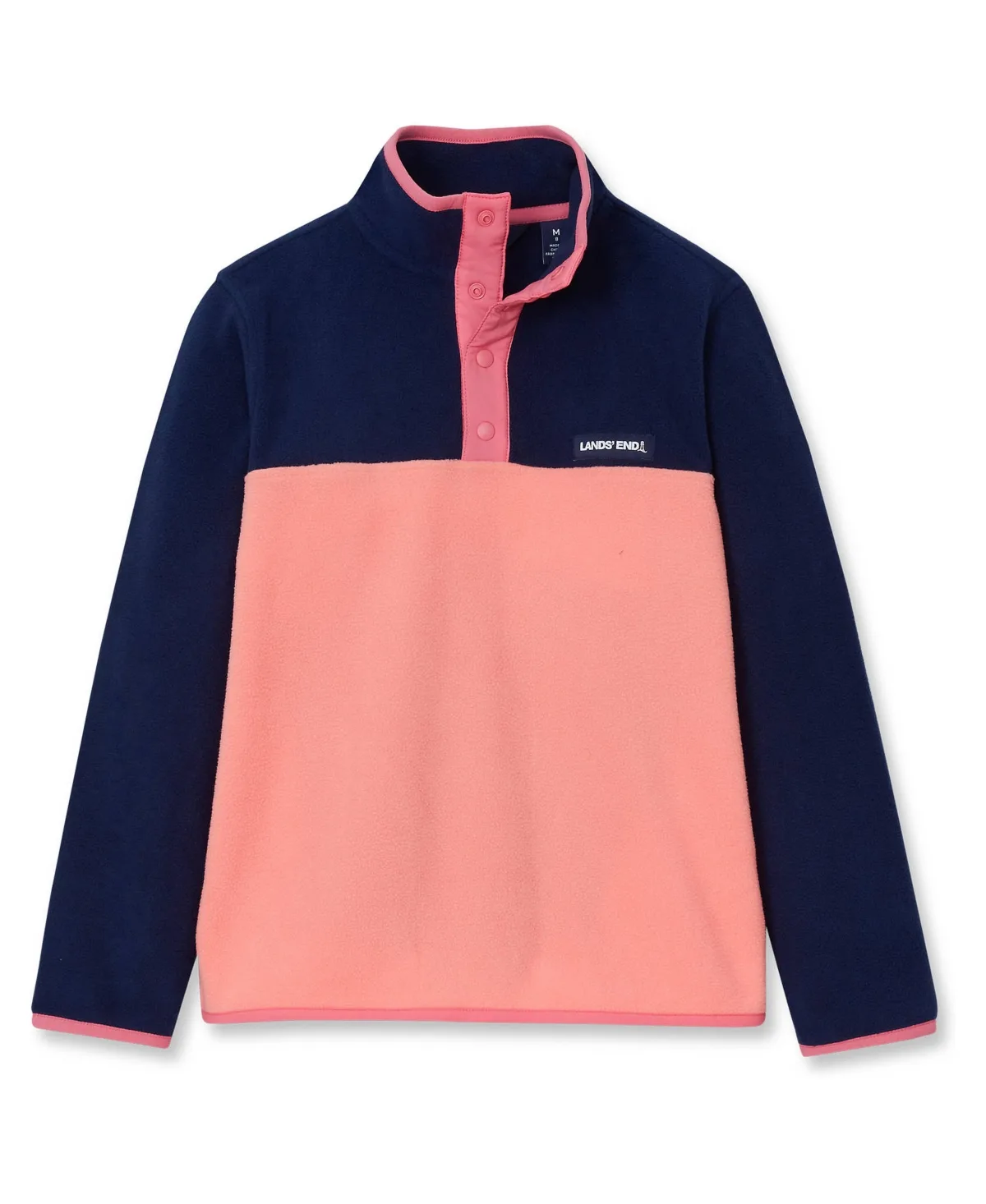 Anyweather Fleece Snap Neck Pullover by Lands' End