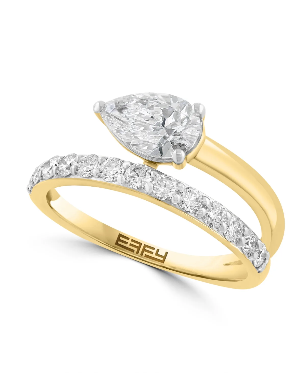 Lab-Grown Diamond Ring (1-1/2 ct. t.w.) in 14k Yellow Gold by Effy Collection