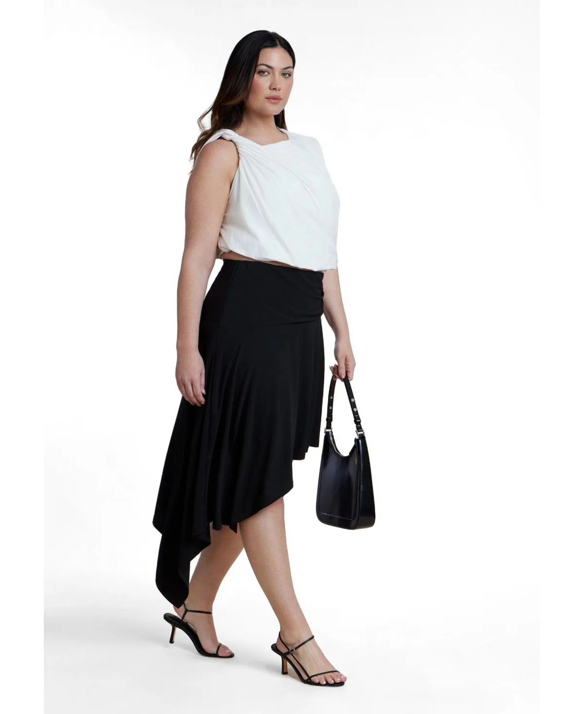 Asym Hem Jersey Skirt by Eloquii