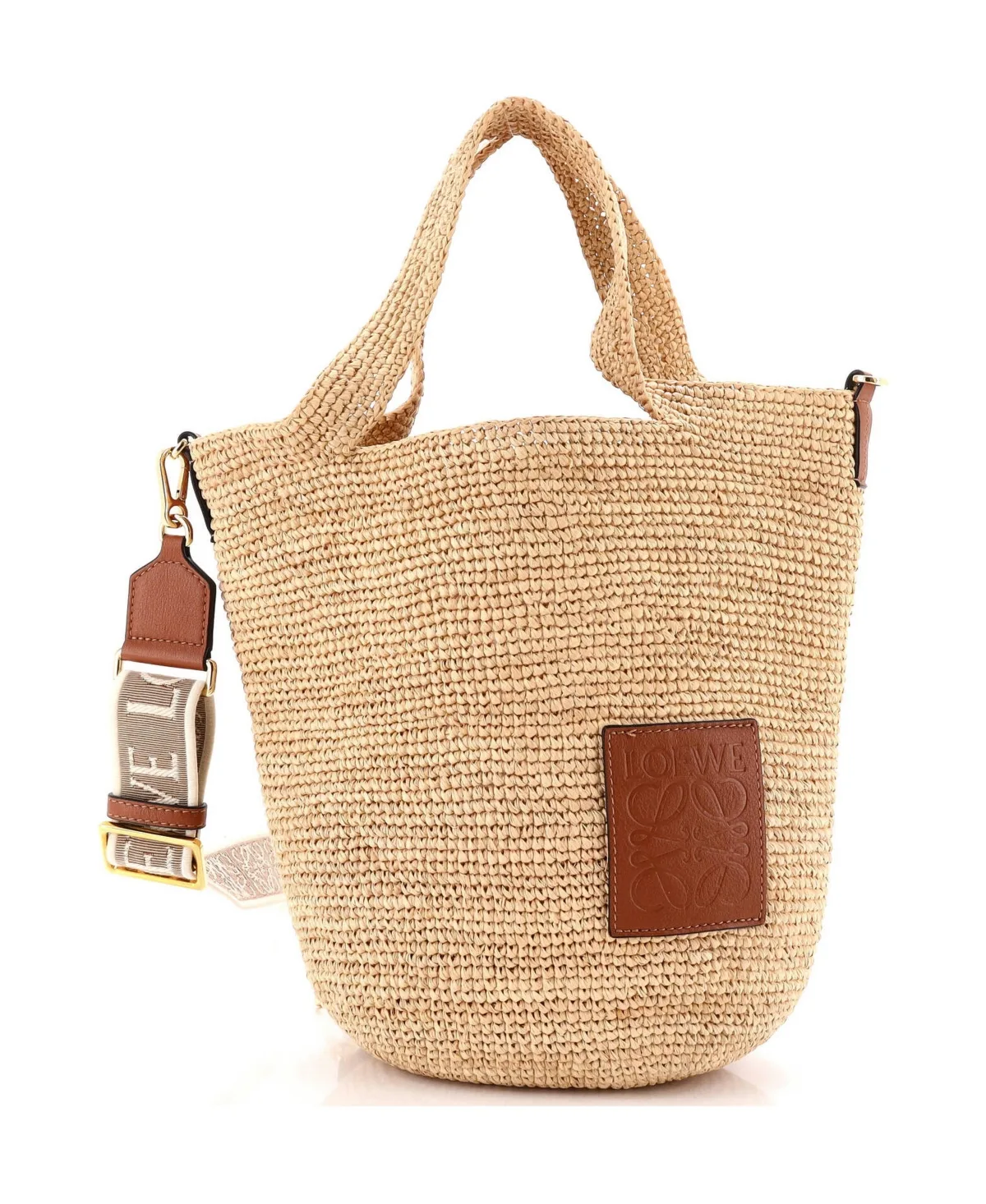 Pre-Owned Mini Paulas Ibiza Slit Tote Straw by LOEWE