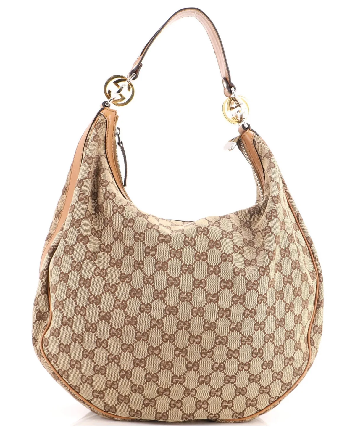 Pre-Owned Large Twins Hobo Gg Canvas by Gucci