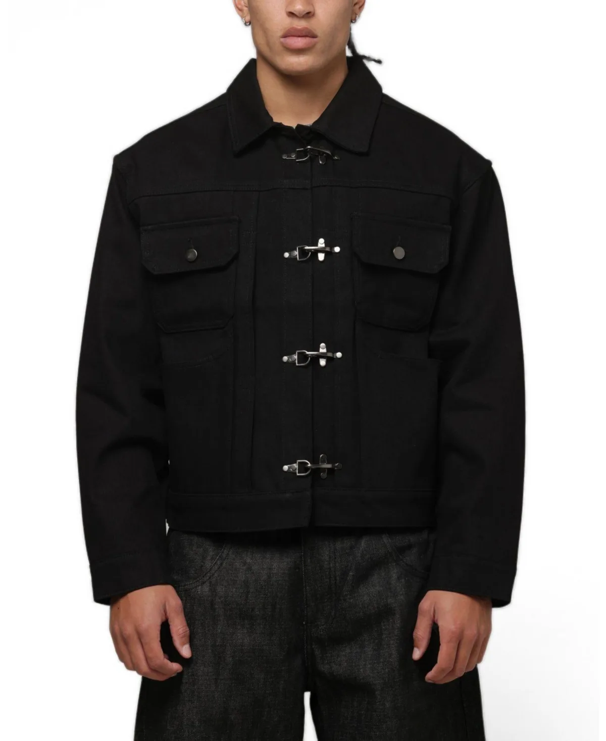Hybrid Boxy Cropped Denim Jacket by Loiter