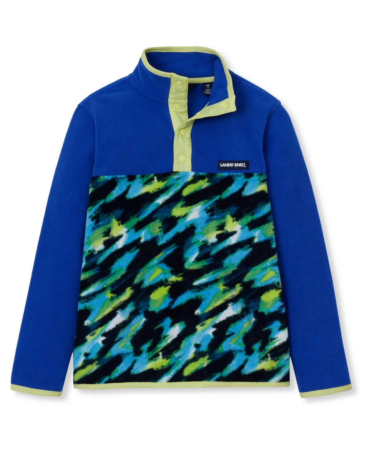 Anyweather Fleece Snap Neck Pullover by Lands' End