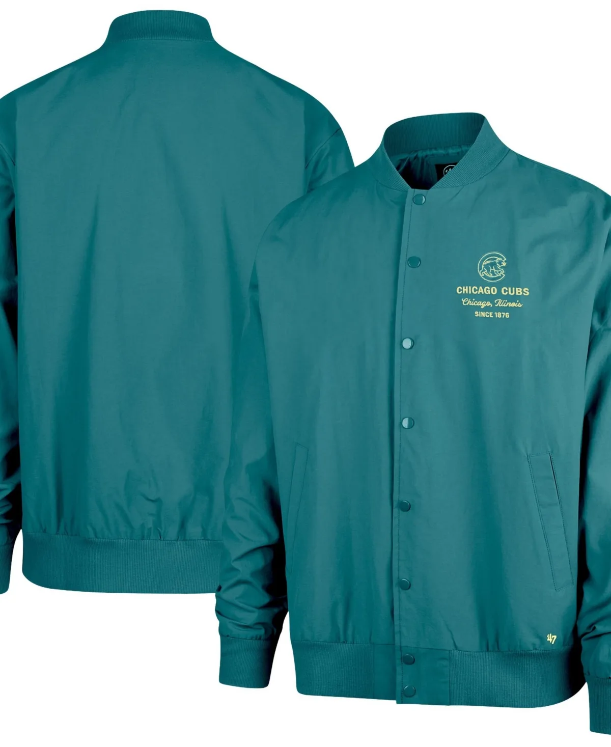 Chicago Cubs Anderson Twill Full-Snap Bomber Jacket by 47 Brand