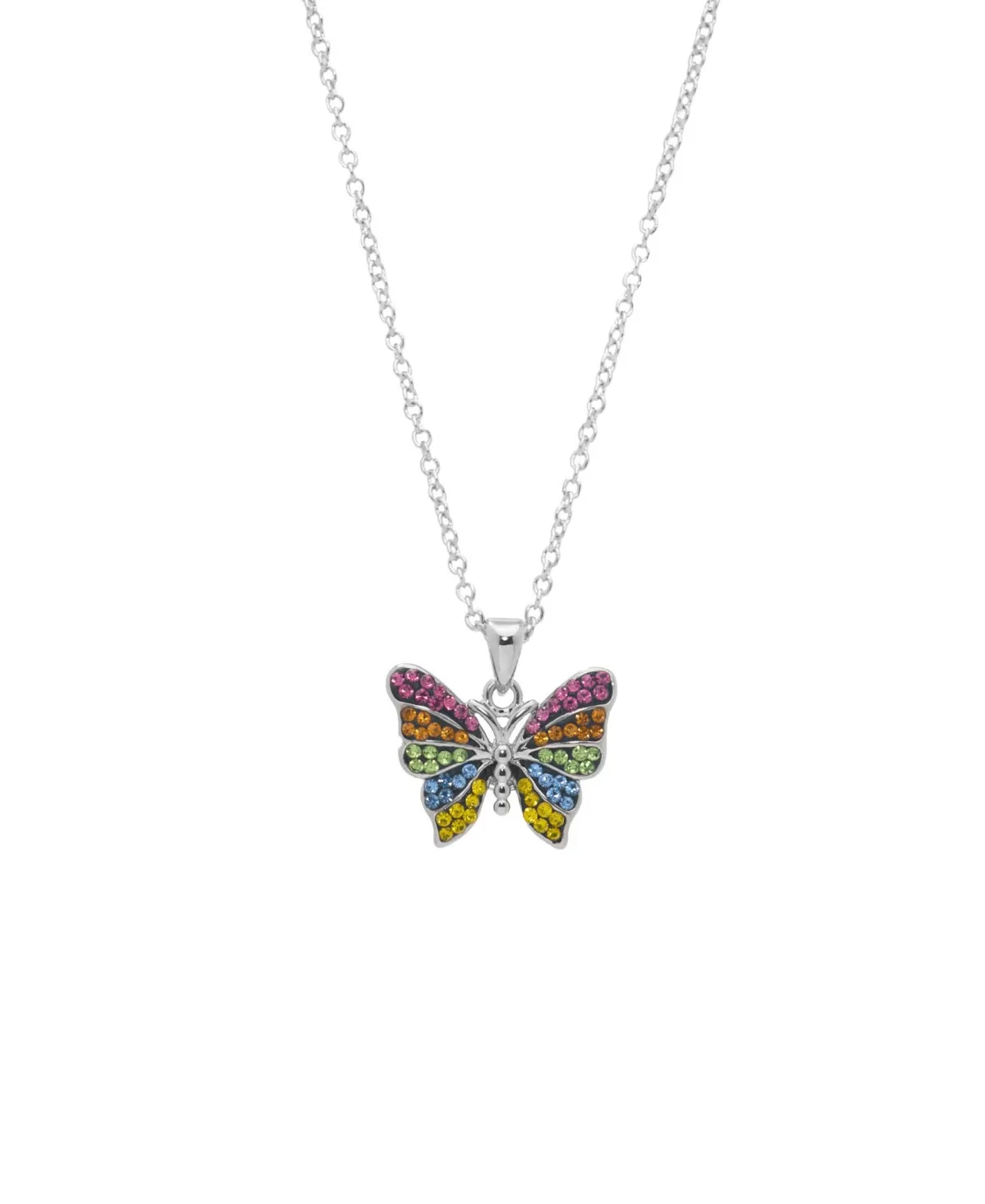 Crystal Butterfly Pendant Necklace by Macy's