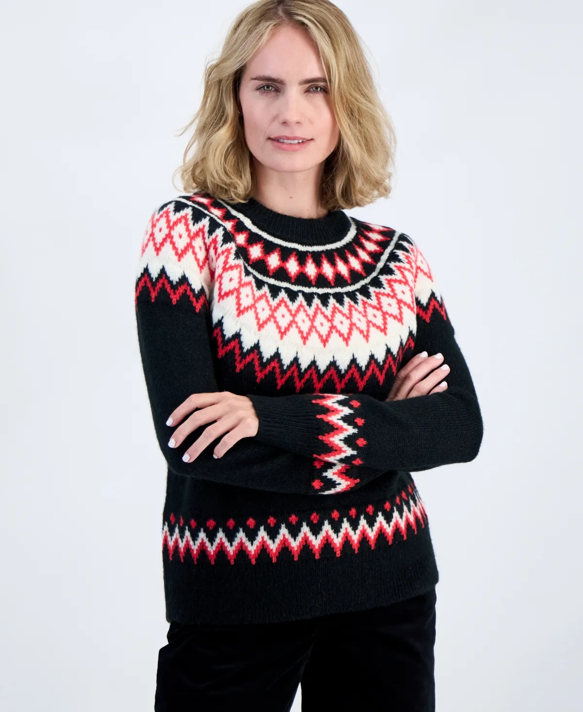 Fair Isle Crewneck Sweater by Style & Co