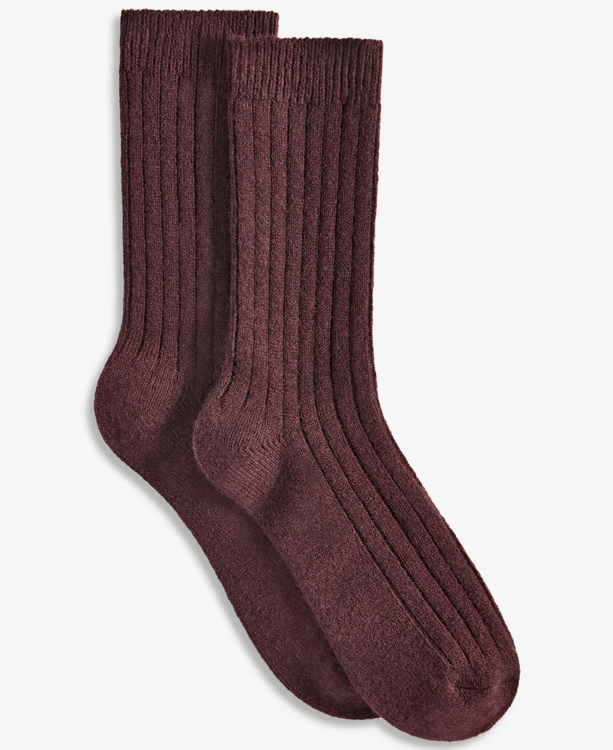 Charter Club Cashmere-Blend Ribbed Crew Socks by Charter Club