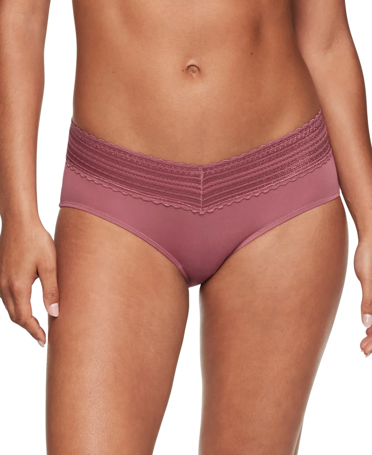 No Pinching, No Problems Dig-Free Comfort Waist with Lace Microfiber Hipster 5609J by Warner's