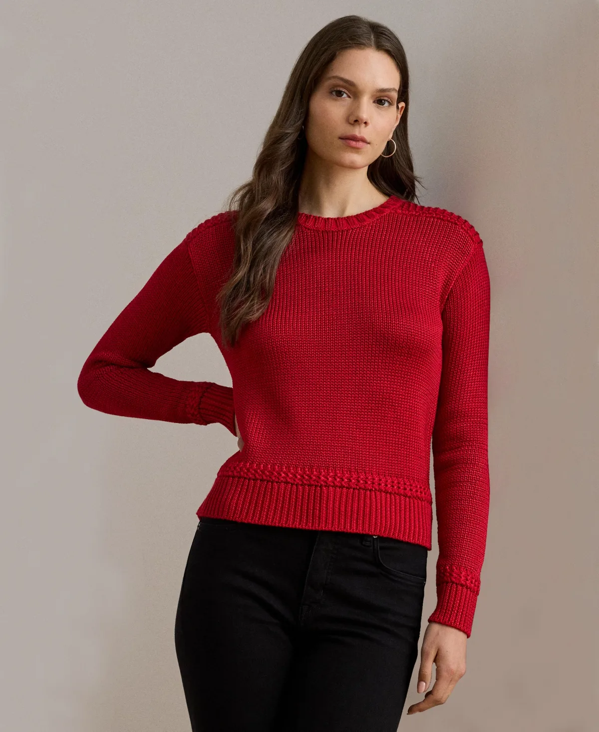 Lauren Ralph Lauren Crewneck Shimmer Sweater by Ralph Lauren