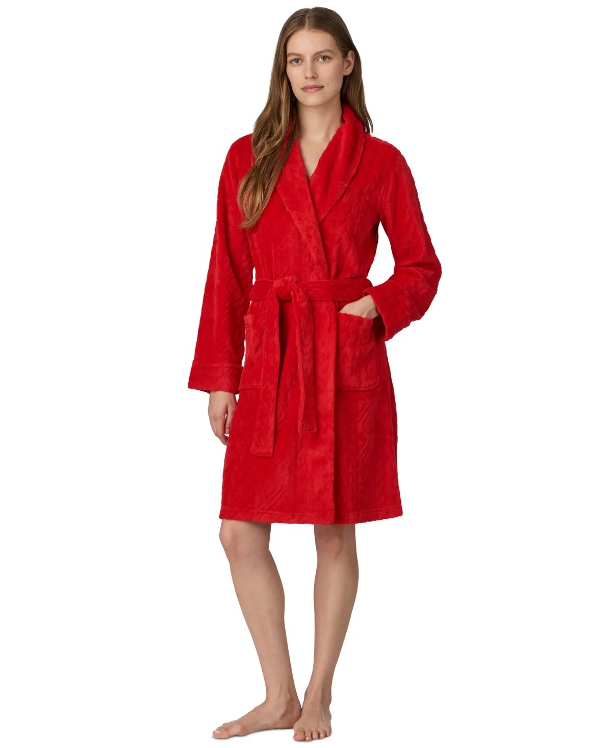Lauren Ralph Lauren Self-Tie Belt Short Robes