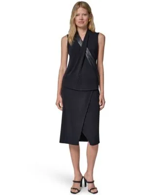Donna Karan New York Jersey V Neck Blouse Jersey Twist Wrap Skirt by Donna Karan New York